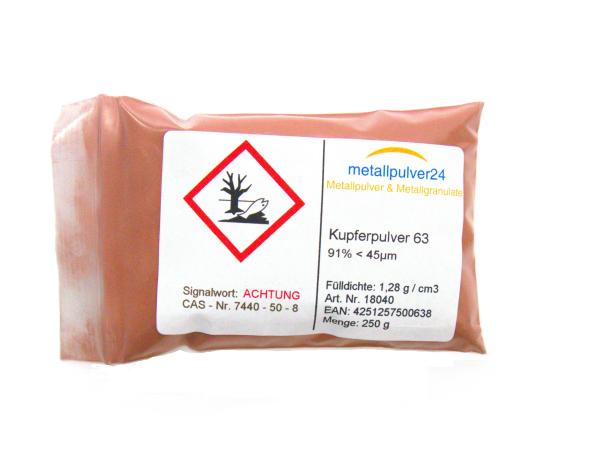 Copper powder - 38 µm - 63 µm - 315 µm